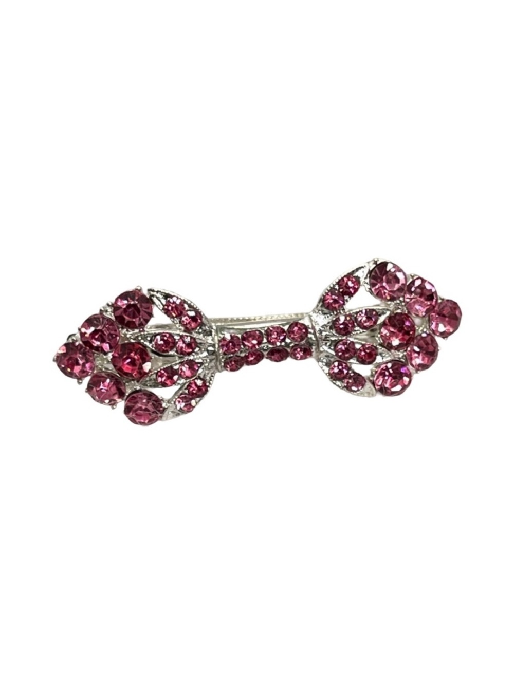 Pink Crystal Bow Hair Clip 2.5” for Women final price drop